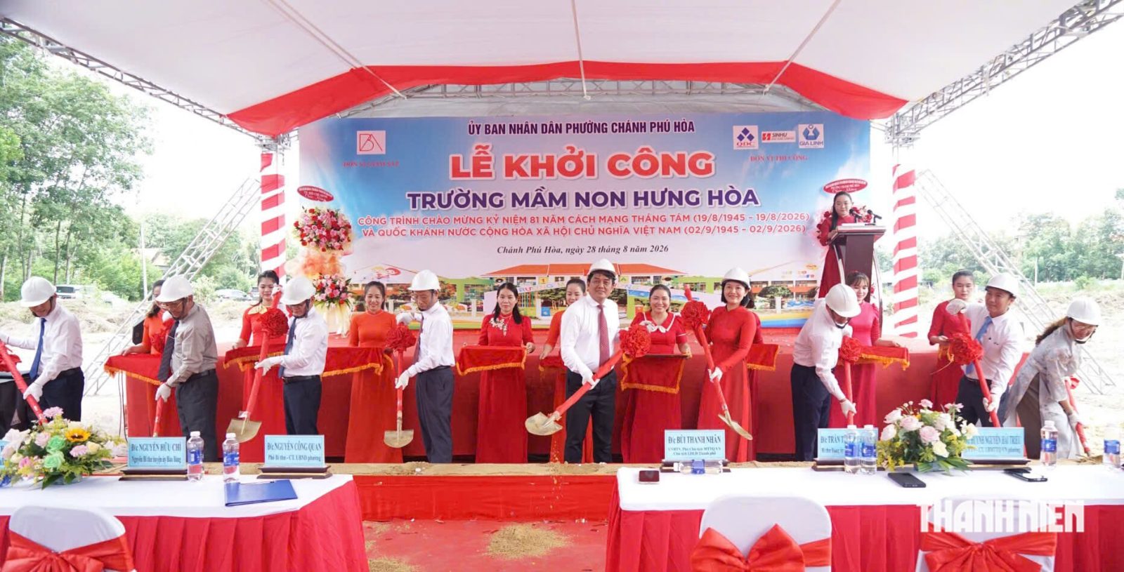 Lễ khởi công trường mầm non ở phường Chánh Phú Hòa
