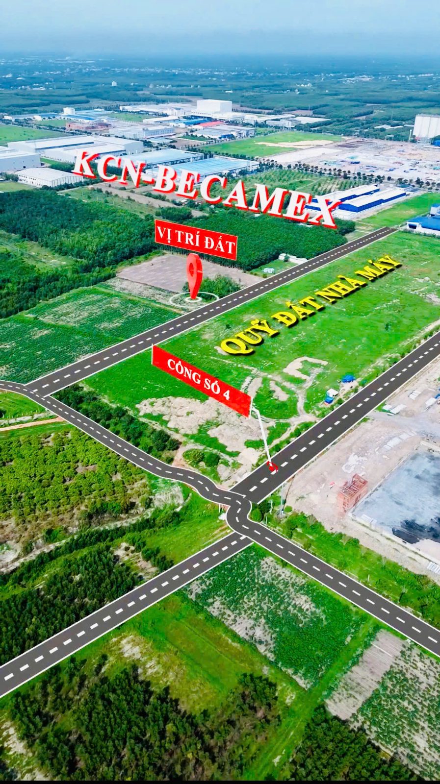 Mặt tiền đường số 32, vành đai KCN Becamex Chơn Thành